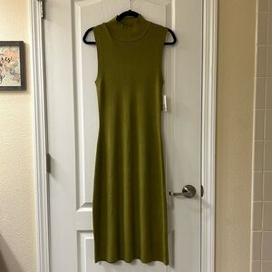 NWT olive green Ophelia Roe knit sleeveless dress